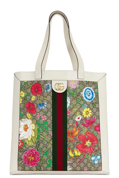 Pre-owned Gucci Flora Ophidia Tote Bag In Multi