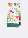 Gucci Floral Design Square Silk Scarf In Multi
