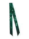 Gucci Floral Long Slim Scarf Accessory In Green