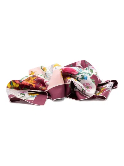 Gucci Flora-print Silk Scarf In Multi