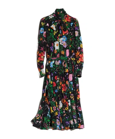 Gucci Flora Printed Dress In Multi