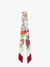 Gucci Thin Scarf In Multicolour Printed Silk Women