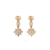 GUCCI GUCCI FLORA ROSE GOLD DROP EARRINGS WITH DIAMONDS 0.29CT
