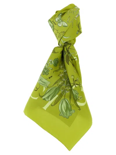 Gucci Flora Scarf In Green