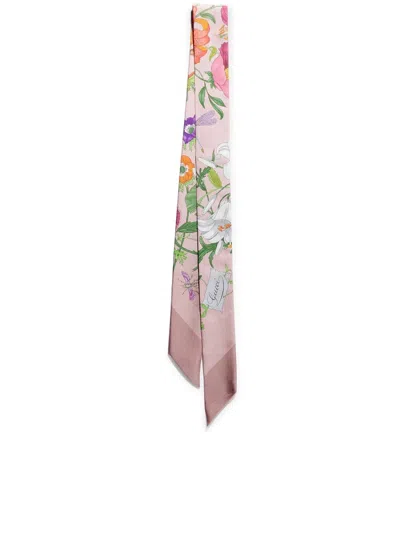 Gucci Flora Scarf In Pink