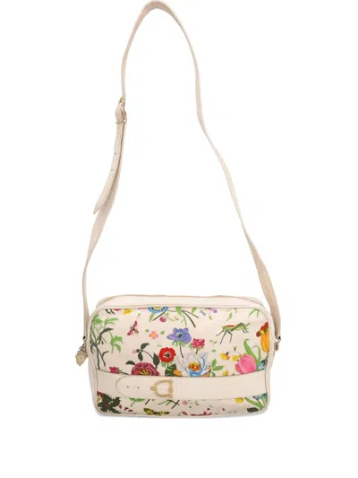 Pre-owned Gucci Flora Shoulder Bag In Neutral