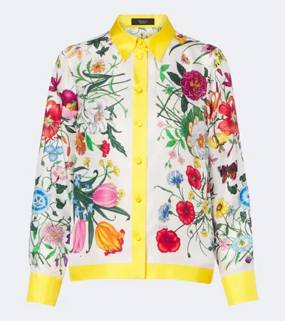 Gucci Flora Silk Shirt In Multicoloured
