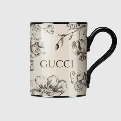 Gucci Flora Sketch Print Mug In White