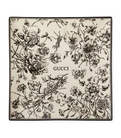 Gucci Flora Sketch Trinket Tray In Neutrals