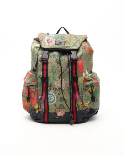 Gucci Flora Snake Backpack In Multi
