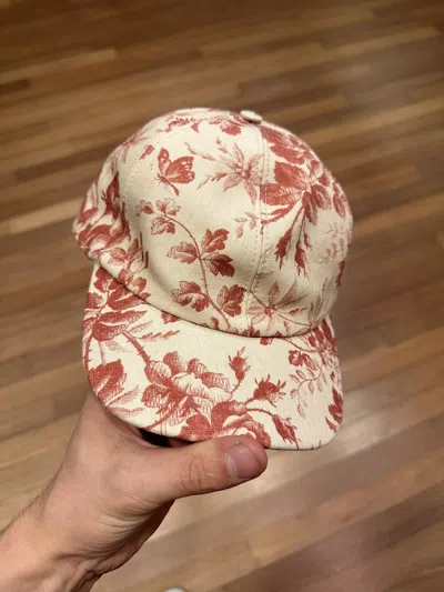 Pre-owned Gucci Floral Cap In White