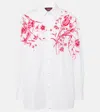 Gucci Floral Cotton Poplin Shirt In White