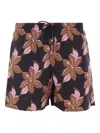 Gucci Floral Drawstring Swim Shorts In Black