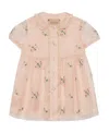 Gucci Floral-embroidered Party Dress In Nude