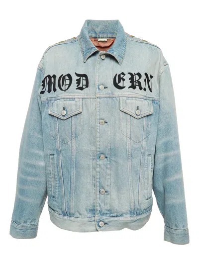 Pre-owned Gucci Floral-embroiderey Cotton Denim Jacket