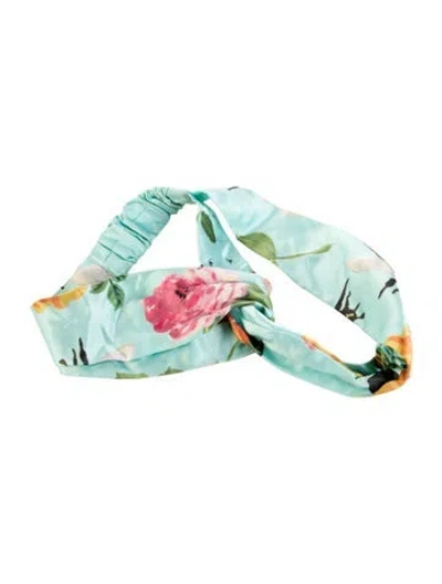 Pre-owned Gucci Floral Headband In Blue