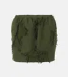 Gucci Fil Coupé Mini Skirt In Green