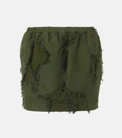 GUCCI FLORAL JACQUARD FIL COUPÉ MINISKIRT