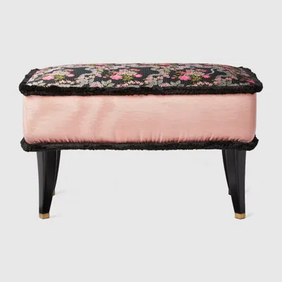 Gucci Floral Jacquard Stool In Pink