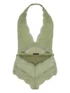 Gucci Floral-lace Bodysuit In Green