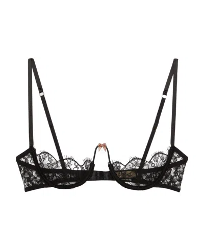Gucci Floral-lace Bra In Black