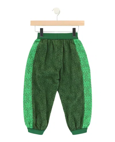 Pre-owned Gucci Floral Lace Joggers In Green
