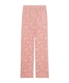 Gucci Floral Lace Trousers With  Script In Pink