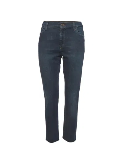 Pre-owned Gucci Floral Patch Jeans In Blue