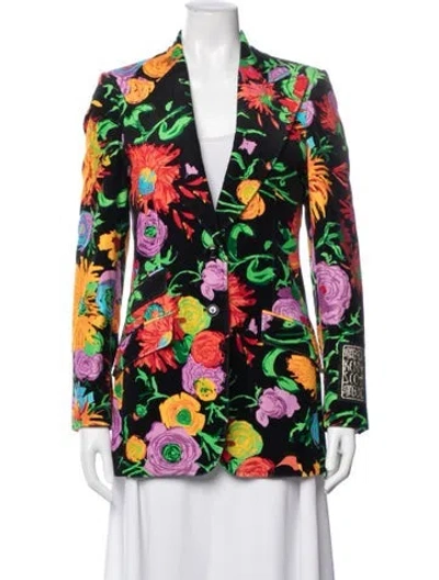 Pre-owned Gucci Floral Print Blazer In Multi