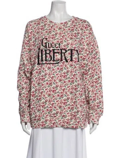 Pre-owned Gucci Floral Print Floral Print Sweatshirt W/ Tags In Neutral