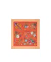 Gucci Floral-print Silk Carré In Red