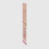 Gucci Floral Print Silk Neck Bow In Pink