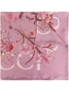 Gucci Women Printed Silk Foulard In Rosa