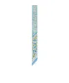 Gucci Light Silk Scarf In Printed Light Blue In Green