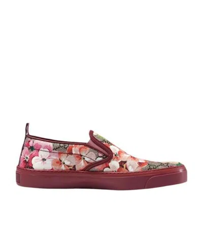 Gucci Floral Printed Leisure Sports Shoes In Red