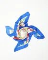Gucci Floral Silk Scarf In Blue