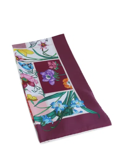 Gucci Mauve Pink Silk Scarf In Purple
