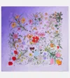 Gucci Floral Silk Twill Scarf In Purple