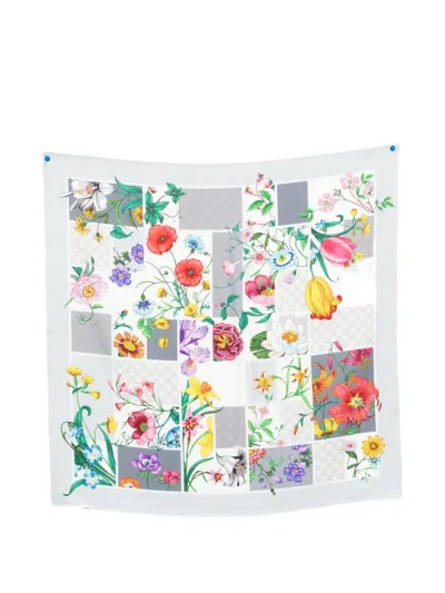 Gucci Floral Twill Scarf In Pattern