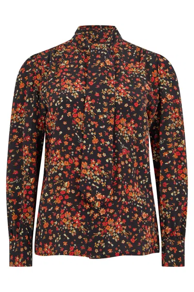 Gucci Floral-print Silk Shirt In Multi