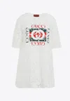 Gucci Flower Lace Short-sleeved Top In White