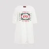Gucci Flower Lace Short-sleeved Top In Off White Mix
