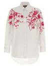 Gucci Floral Cotton Poplin Shirt In White Mix