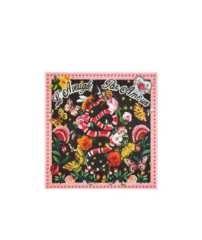 Gucci Flower Printed Scarf In Multicolor