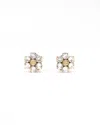 Gucci Flower Rhinestone Clip-on Earrings In Multi