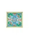 Gucci Flower Silk Square Towel In Green