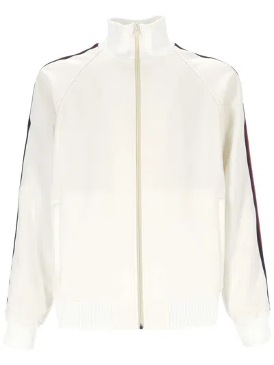 Gucci Fluid Drill Zip Jacket In Offwhitemix