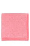 Gucci Fluo Pink Terry Fabric Beach Towel In Pink