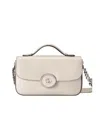 Gucci Foldover-top Leather Shoulder Bag In White
