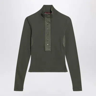 Gucci Forest Green Ribbed Sweater Women
